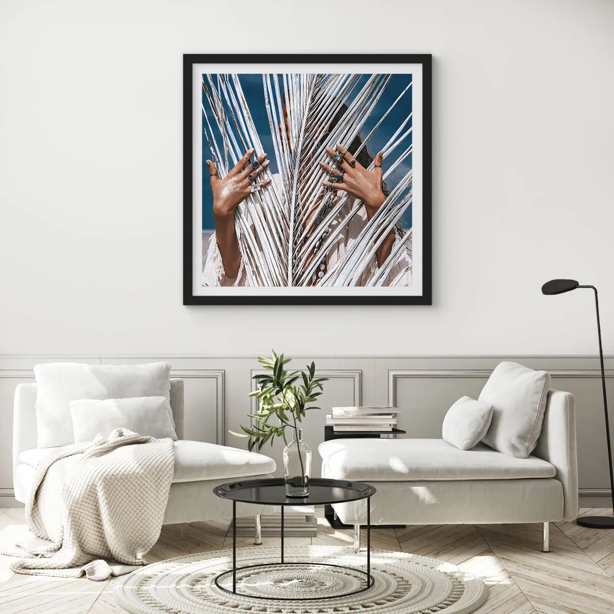 Poster in einem schwarzem Rahmen - Das Mädchen des Schamanen? - 50x50 cm