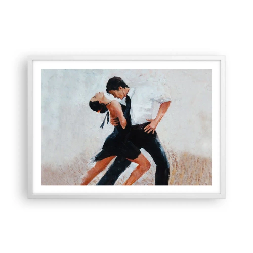 Poster in einem weißen Rahmen - Tango meiner Träume und Träume - 70x50 cm