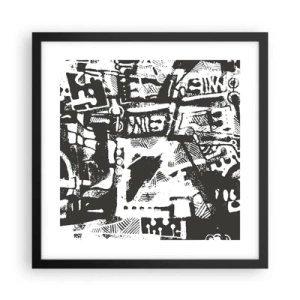 Poster in einem schwarzem Rahmen - Ordnung oder Chaos? - 40x40 cm