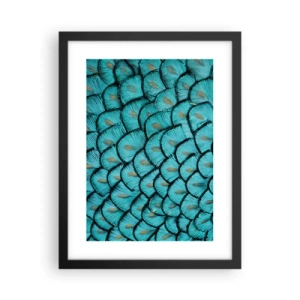 Poster in einem schwarzem Rahmen - Große Federgala - 30x40 cm