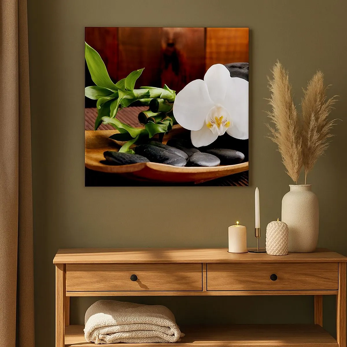 Bild auf Leinwand - Leinwandbild - Geben Sie sich dem Hauch der Natur hin - 30x30 cm