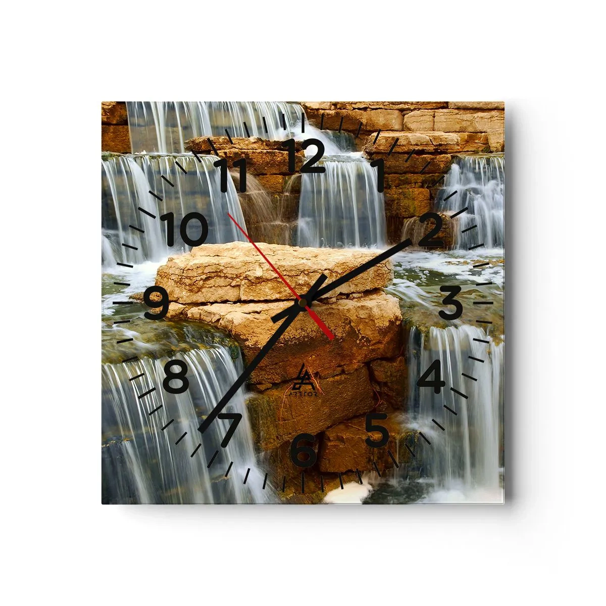 Wanduhr - Glasuhr - Treppe zum Himmel - 40x40 cm
