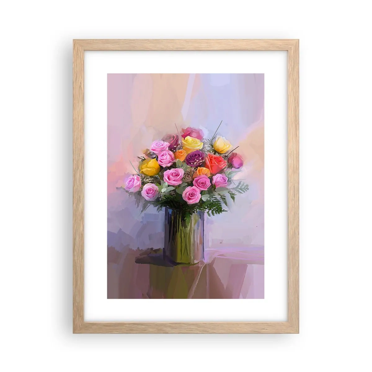 Poster in einem Rahmen aus heller Eiche - Festgehaltene Schönheit - 30x40 cm