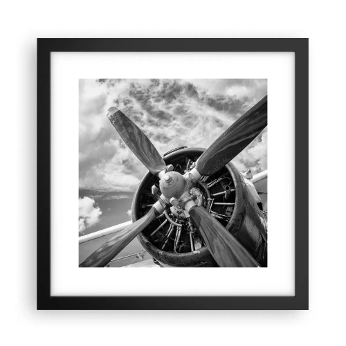 Poster in einem schwarzem Rahmen - Eroberer der Lüfte - 30x30 cm