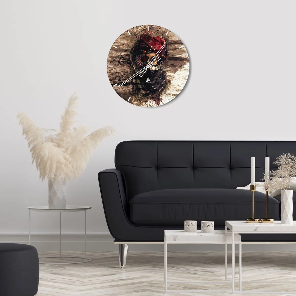 Wanduhr - Glasuhr - Gelinde gesagt besorgniserregend - 30x30 cm