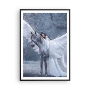 Poster in einem schwarzem Rahmen - Ein inspirierter Moment - 70x100 cm