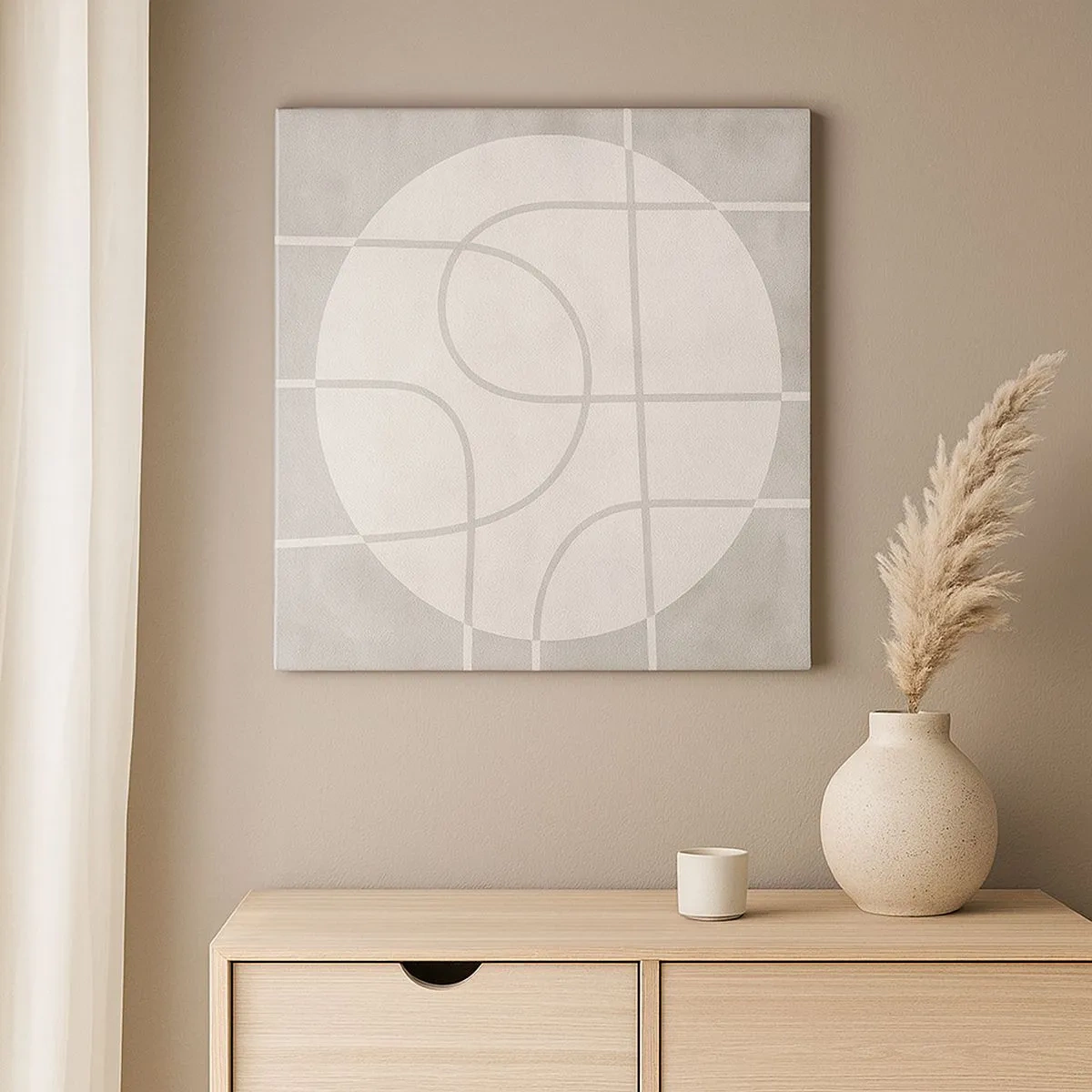 Bild auf Leinwand - Leinwandbild - Kreisförmig und geradeaus - 30x30 cm