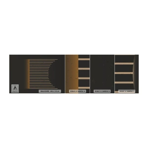 Fototapetenmuster Standard Eco - Die Dunkelheit erkunden - Abstraktion, Stück, Lineart - 100x30 cm