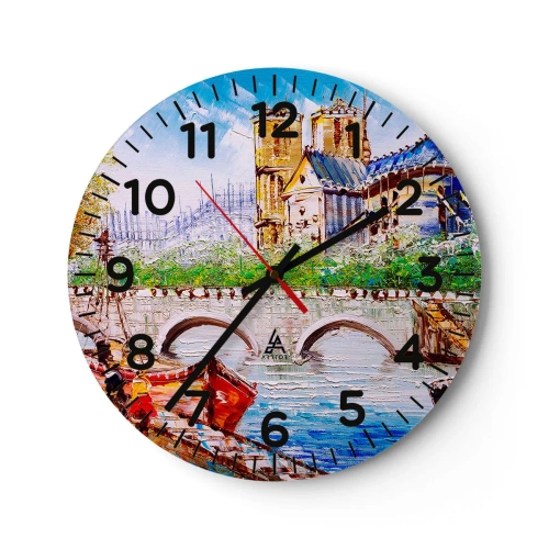 Wanduhr - Glasuhr - Ihre Zeit vergeht nie - 30x30 cm