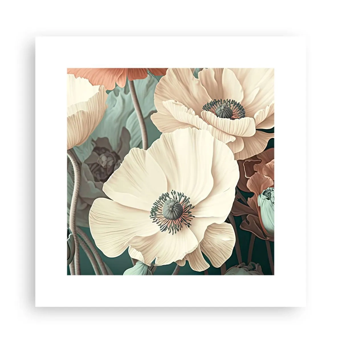 Poster - Flüstern von Mohnblumen - 30x30 cm