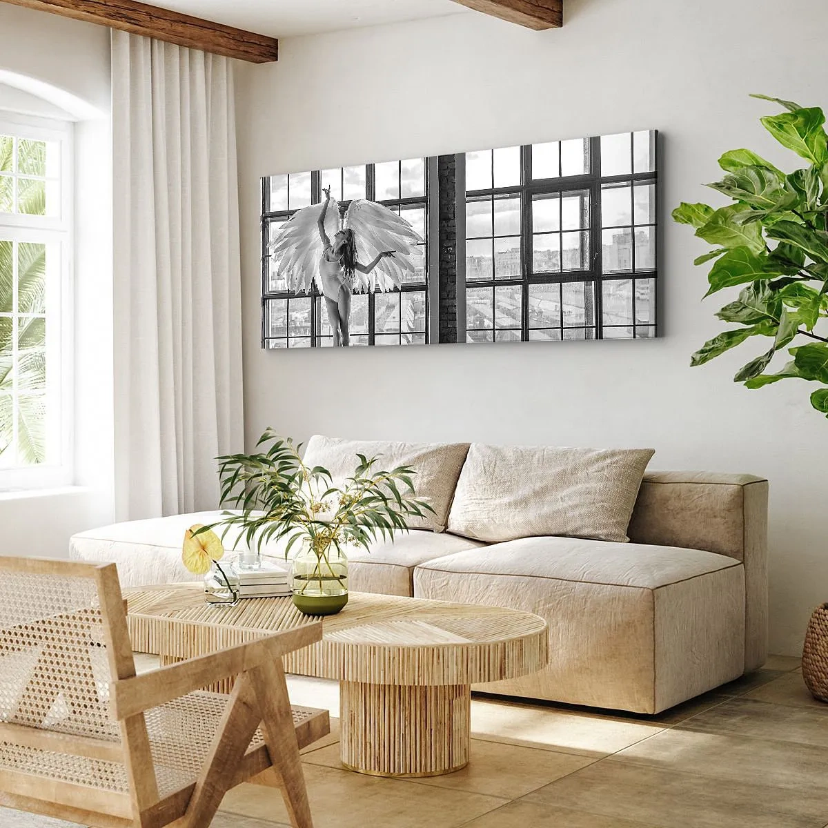 Bild auf Leinwand - Leinwandbild - Stadt der Engel? - 100x40 cm