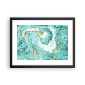 Poster in einem schwarzem Rahmen - Unter der großen Welle der Edo-Ära - 40x30 cm