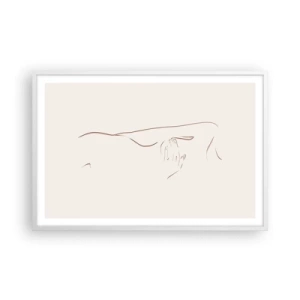 Poster in einem weißen Rahmen - Die Form des Verlangens - 91x61 cm