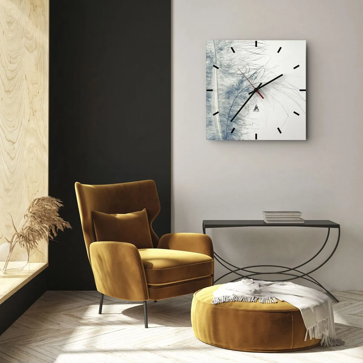 Wanduhr - Glasuhr - Flüstern der Natur - 30x30 cm