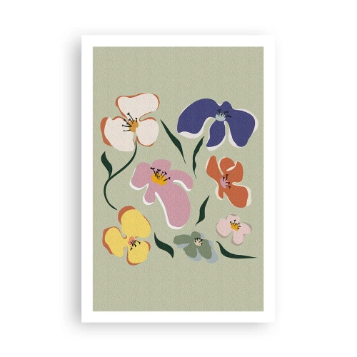 Poster - Mit Stiefmütterchen vertraut - 61x91 cm