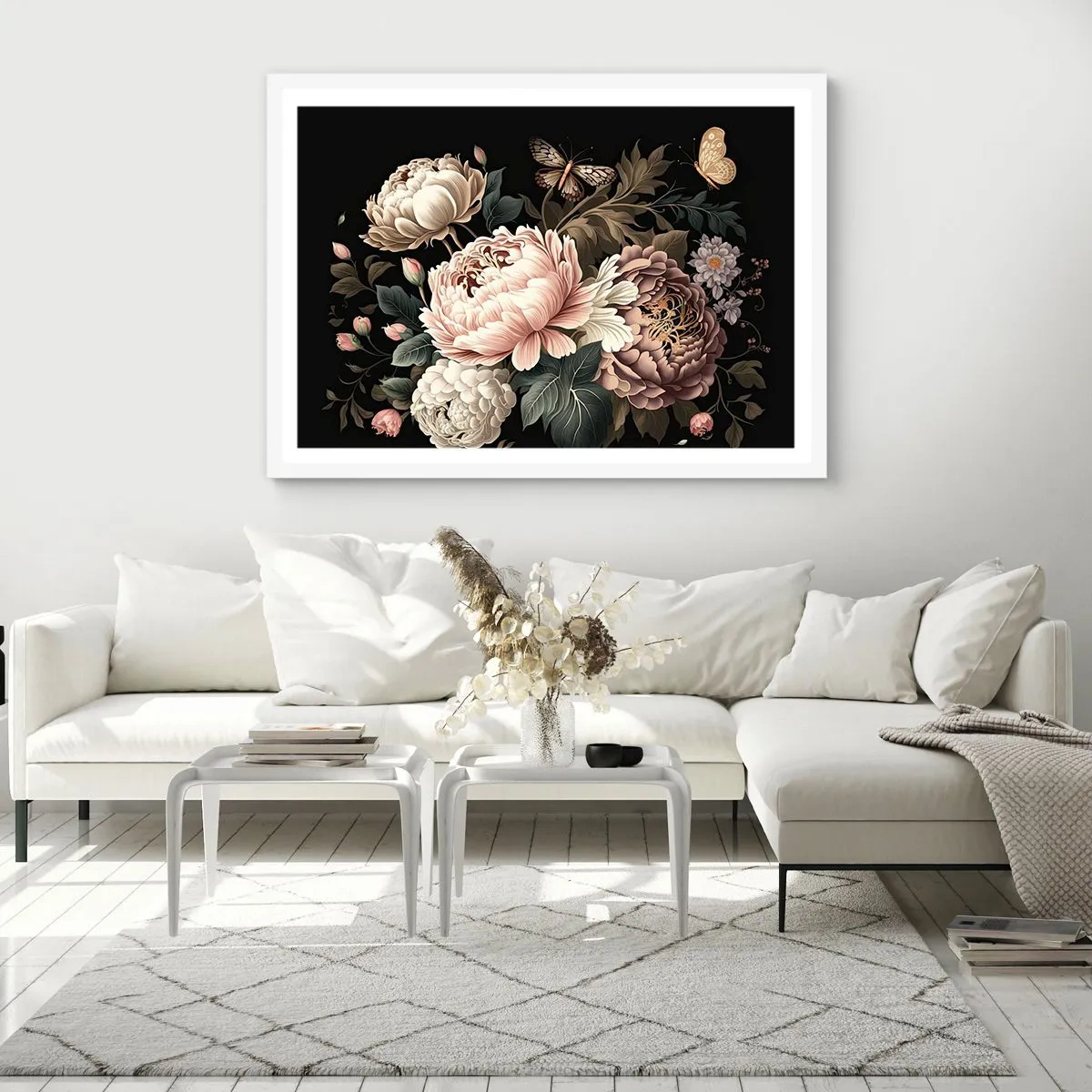 Poster in einem weißen Rahmen - Im Barockstil - 40x30 cm