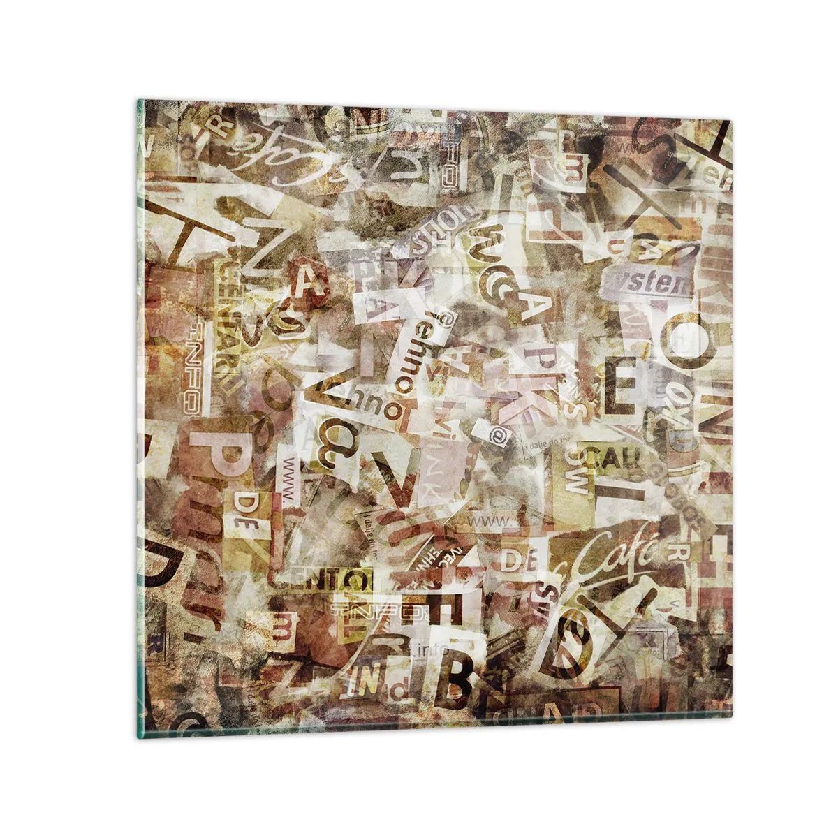 Glasbild - Bild auf glas - Ich vereinige das Geschwätz - 30x30 cm
