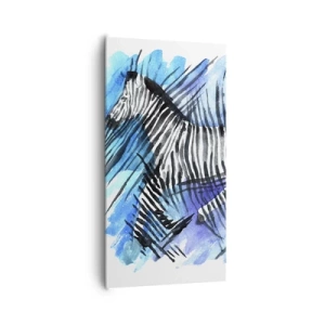 Bild auf Leinwand - Leinwandbild - In Streifen versteckt - 65x120 cm