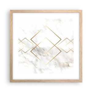 Poster in einem Rahmen aus heller Eiche - Ein Blick in die Unendlichkeit - 40x40 cm