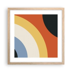 Poster in einem Rahmen aus heller Eiche - Zu mir selbst - 40x40 cm