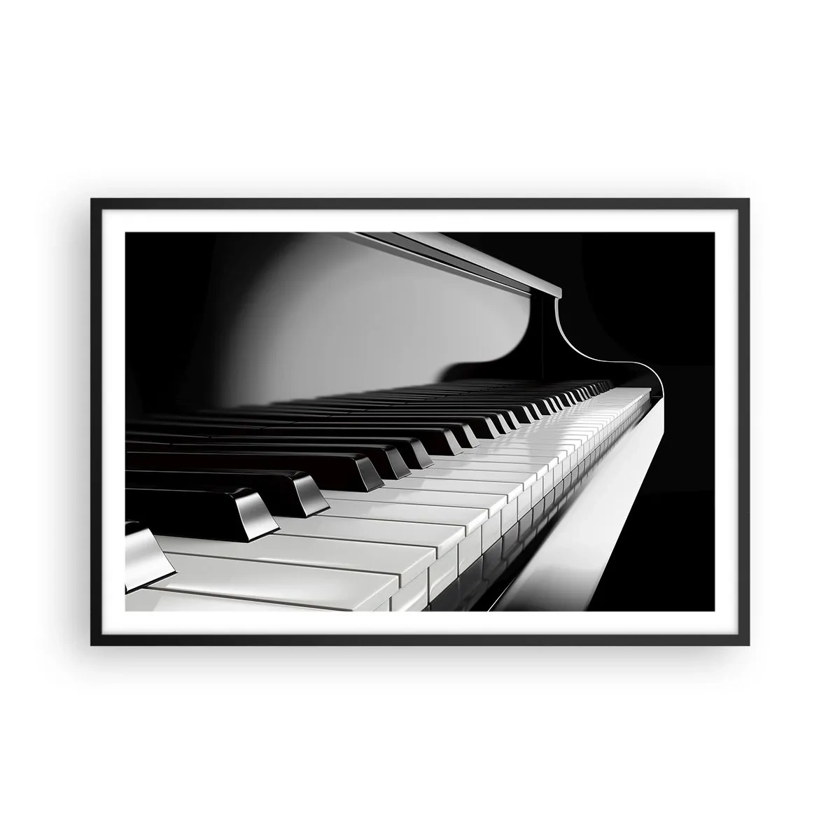 Poster in einem schwarzem Rahmen - Harmonie von Formen und Farben - 91x61 cm