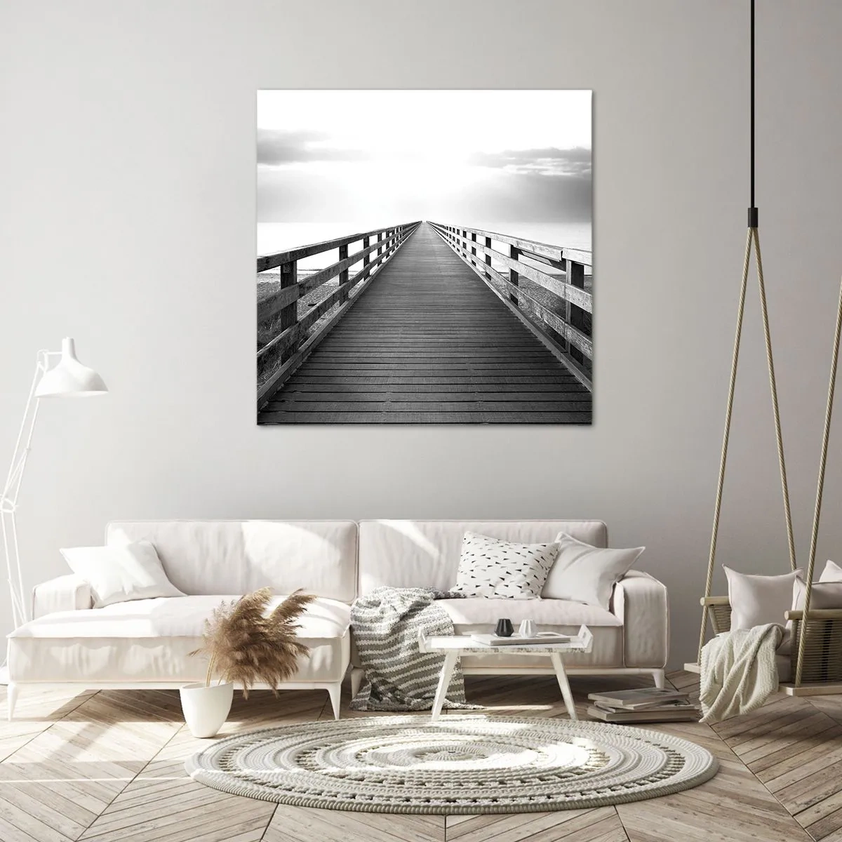 Bild auf Leinwand - Leinwandbild - In die Ferne ... - 50x50 cm