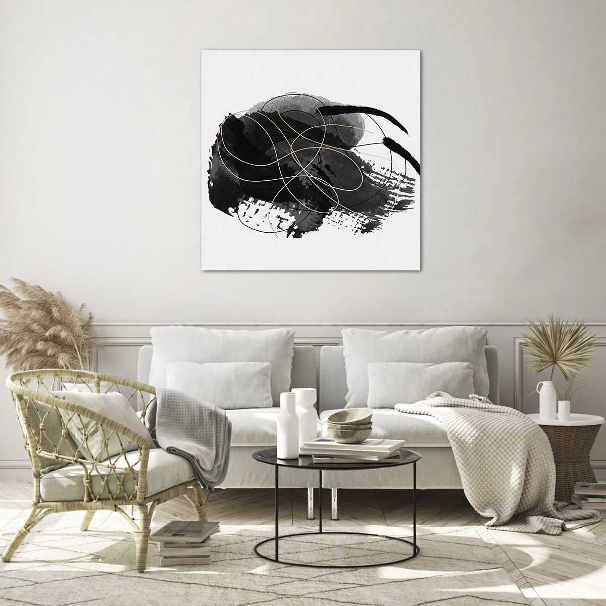Glasbild - Bild auf glas - Aus Schwarz entstanden - 50x50 cm