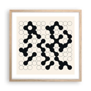 Poster in einem Rahmen aus heller Eiche - Chinesisches Spiel – Variation - 50x50 cm