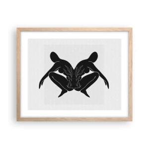 Poster in einem Rahmen aus heller Eiche - Gemeinsame Seele - 50x40 cm