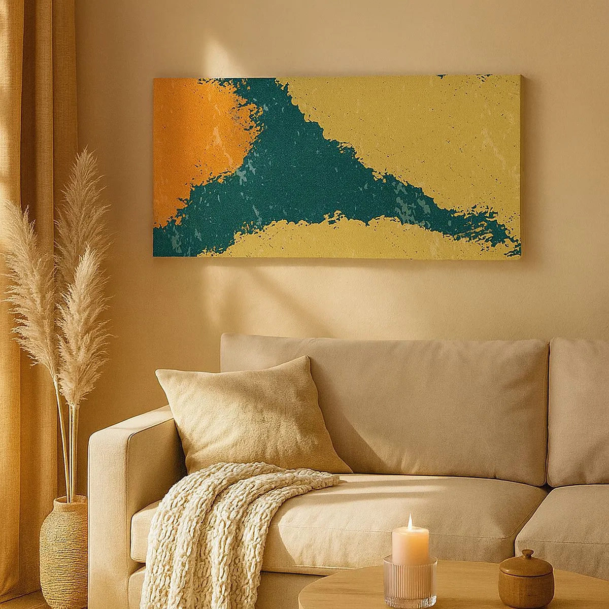 Bild auf Leinwand - Leinwandbild - Abstraktion – langsame Bewegung - 100x40 cm