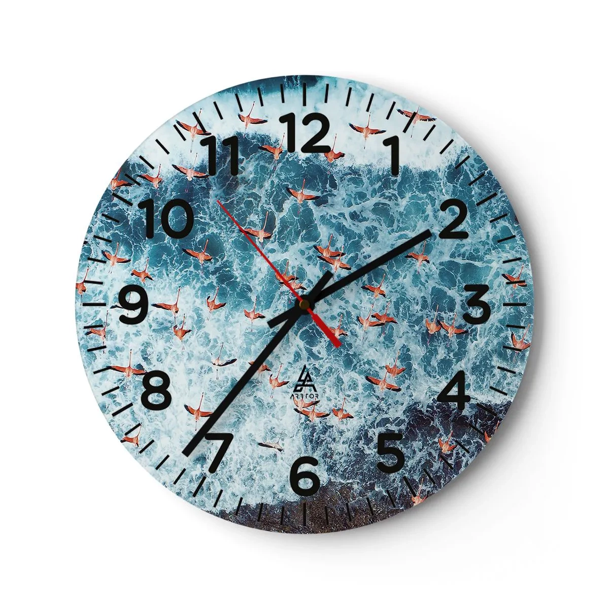 Wanduhr - Glasuhr - Die Küstenparade - 30x30 cm