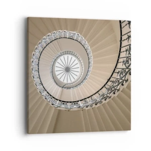 Bild auf Leinwand - Leinwandbild - Im Inneren der Muschel - 40x40 cm