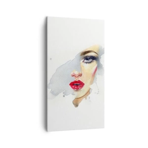 Bild auf Leinwand - Leinwandbild - Abspiegeln in einem Wassertropfen - 45x80 cm