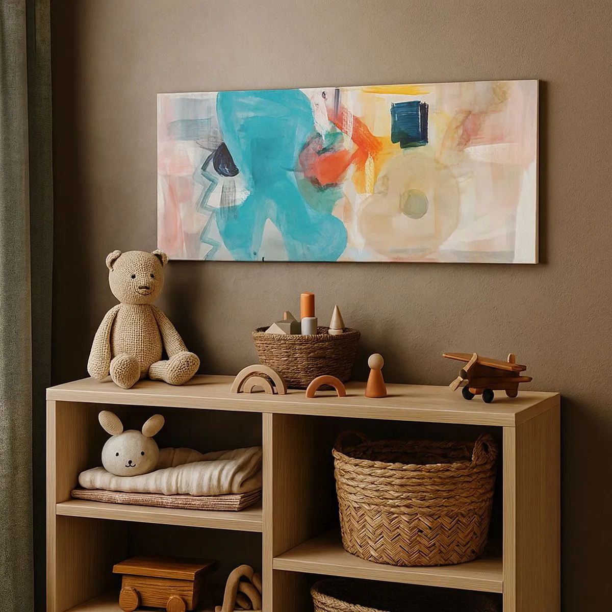 Bild auf Leinwand - Leinwandbild - Buntes Spiel - 100x40 cm