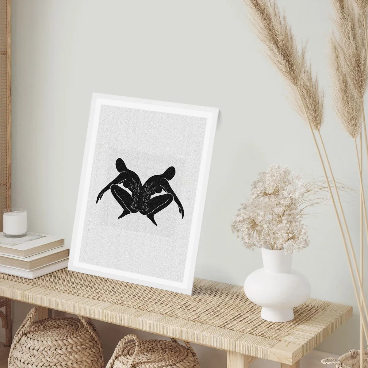 Poster in einem weißen Rahmen - Gemeinsame Seele - 70x100 cm