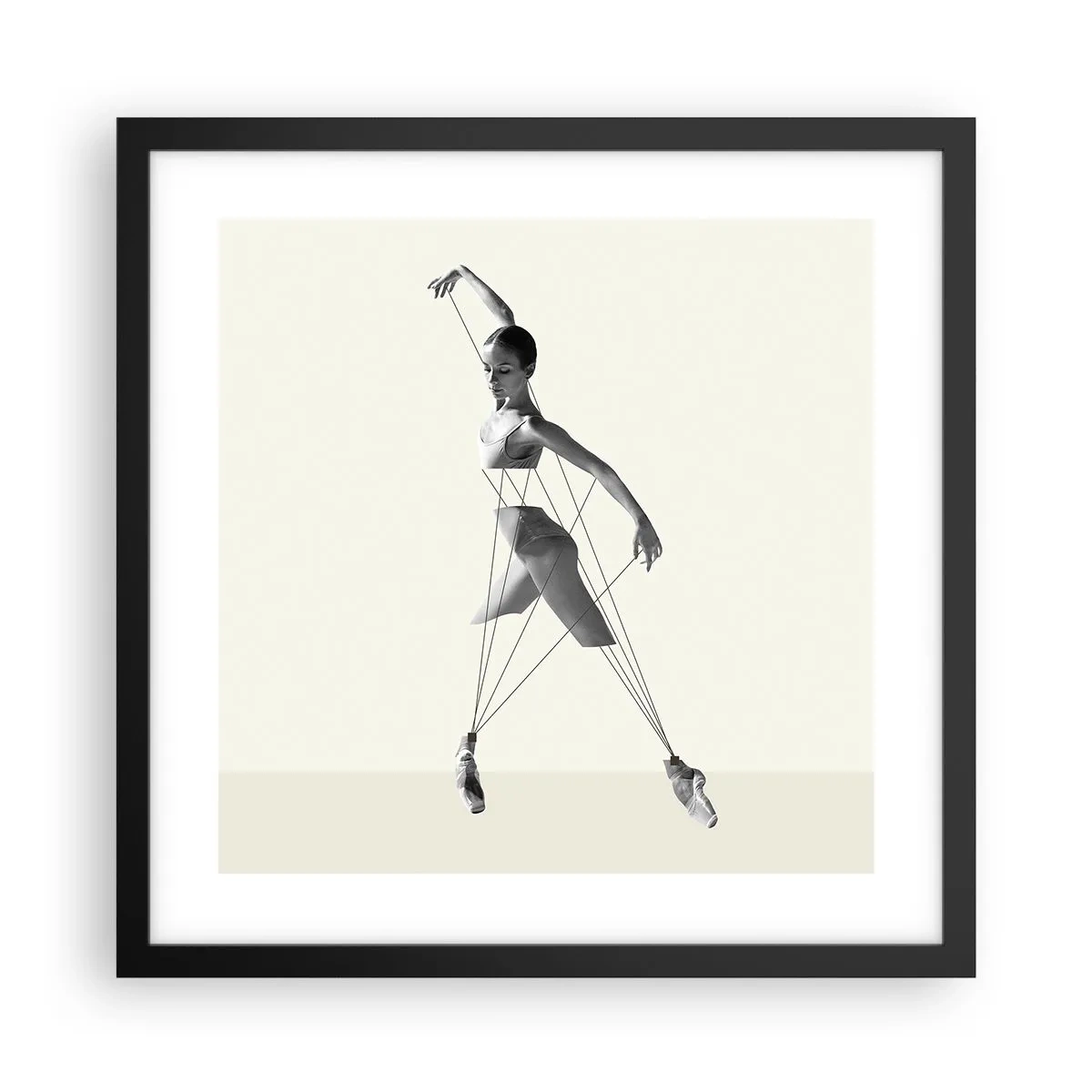 Poster in einem schwarzem Rahmen - Im Theater der Welt - 40x40 cm