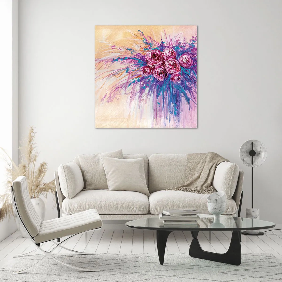 Glasbild - Bild auf glas - Rosenbrunnen - 50x50 cm