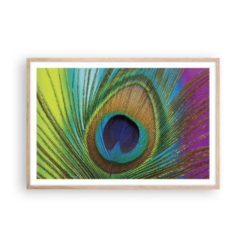 Poster in einem Rahmen aus heller Eiche - Auge in Auge - 91x61 cm
