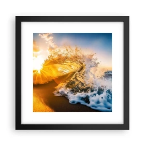 Poster in einem schwarzem Rahmen - Spaß im Sand - 30x30 cm