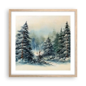 Poster in einem Rahmen aus heller Eiche - Bereit für Weihnachten - 50x50 cm