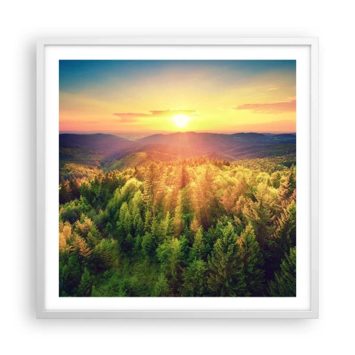 Poster in einem weißen Rahmen - Scheitelpunkte und Spitzen - 60x60 cm