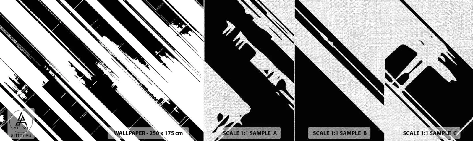 Fototapeten Muster Premium Canvas - Eine intensive und dynamische Komposition - Vektor, Minimalismus, Modern - 100x30 cm