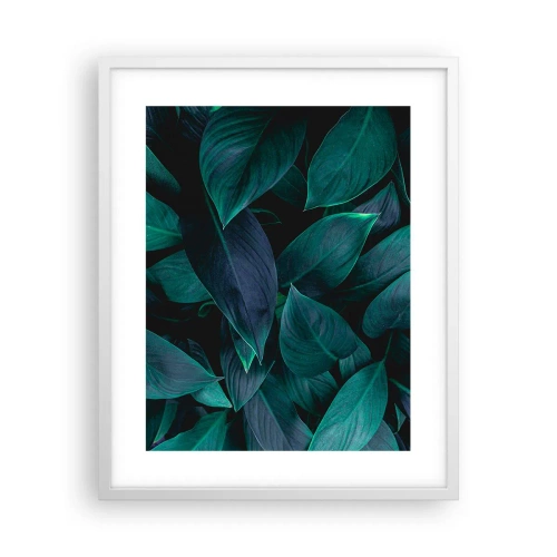 Poster in einem weißen Rahmen - Grün in sich selbst - 40x50 cm