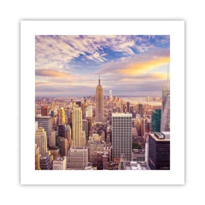 Poster - Nur nach den Wolken greifen - 40x40 cm