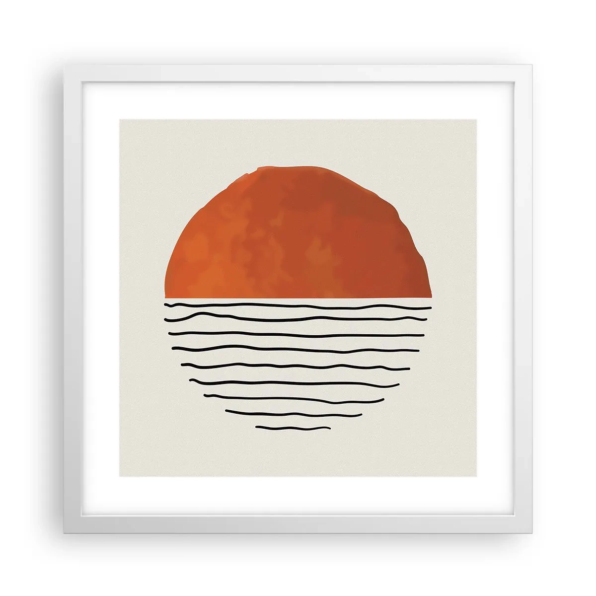 Poster in einem weißen Rahmen - Im japanischen Klima - 40x40 cm