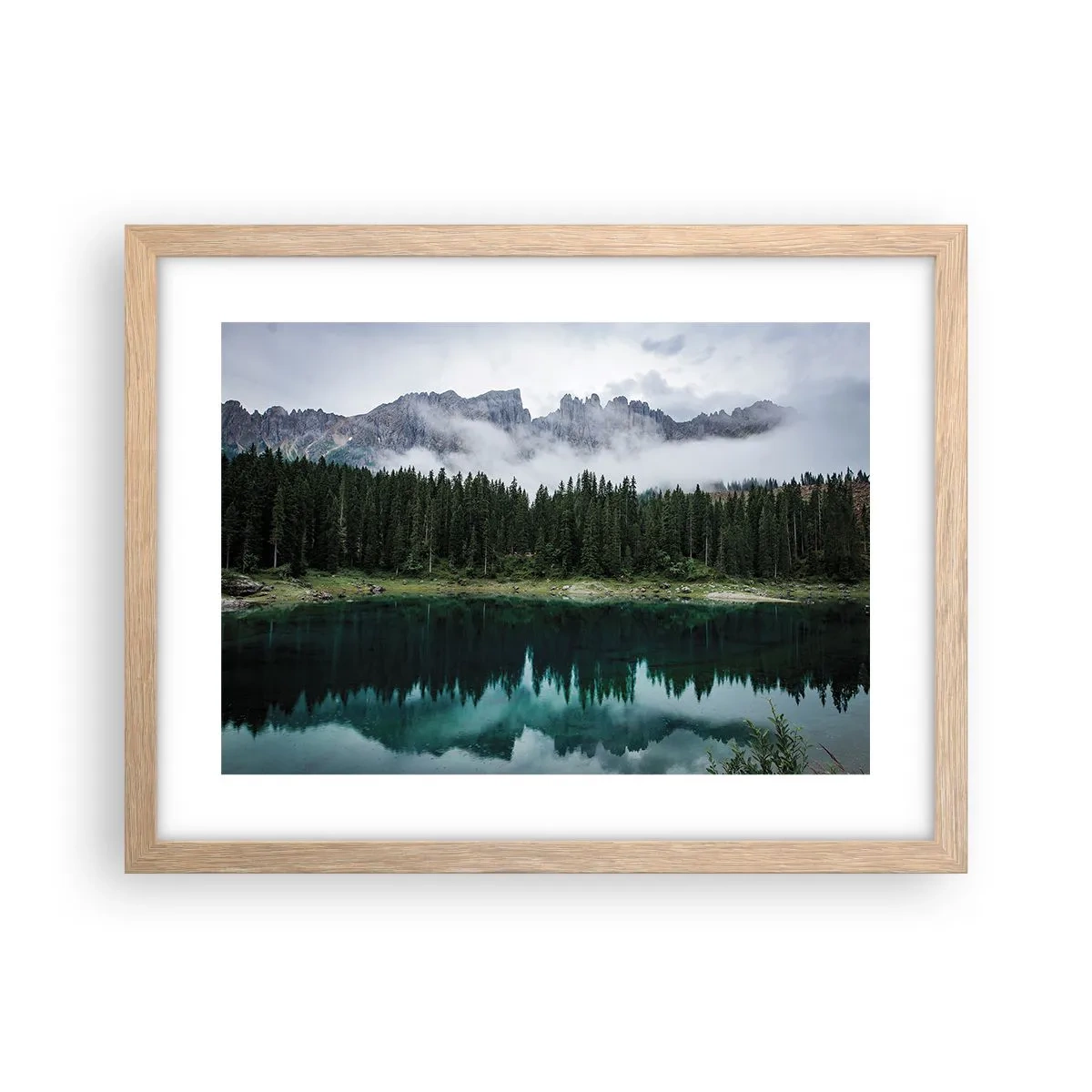 Poster in einem Rahmen aus heller Eiche - Leise, leise, lass uns das Trinkwasser nicht wecken ... - 40x30 cm