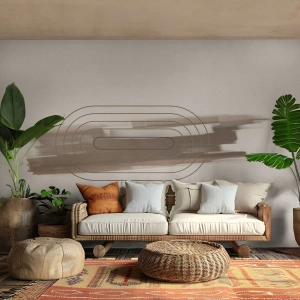 Fototapete Premium Sand - Ein Hauch von Grau - Abstraktion, Stück, Moderne Kunst - 400x280 cm