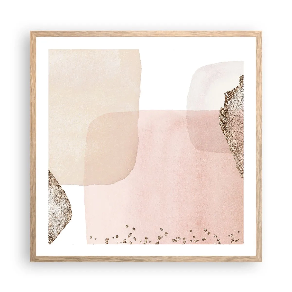 Poster in einem Rahmen aus heller Eiche - Ein Blick durch die Farbe - 60x60 cm