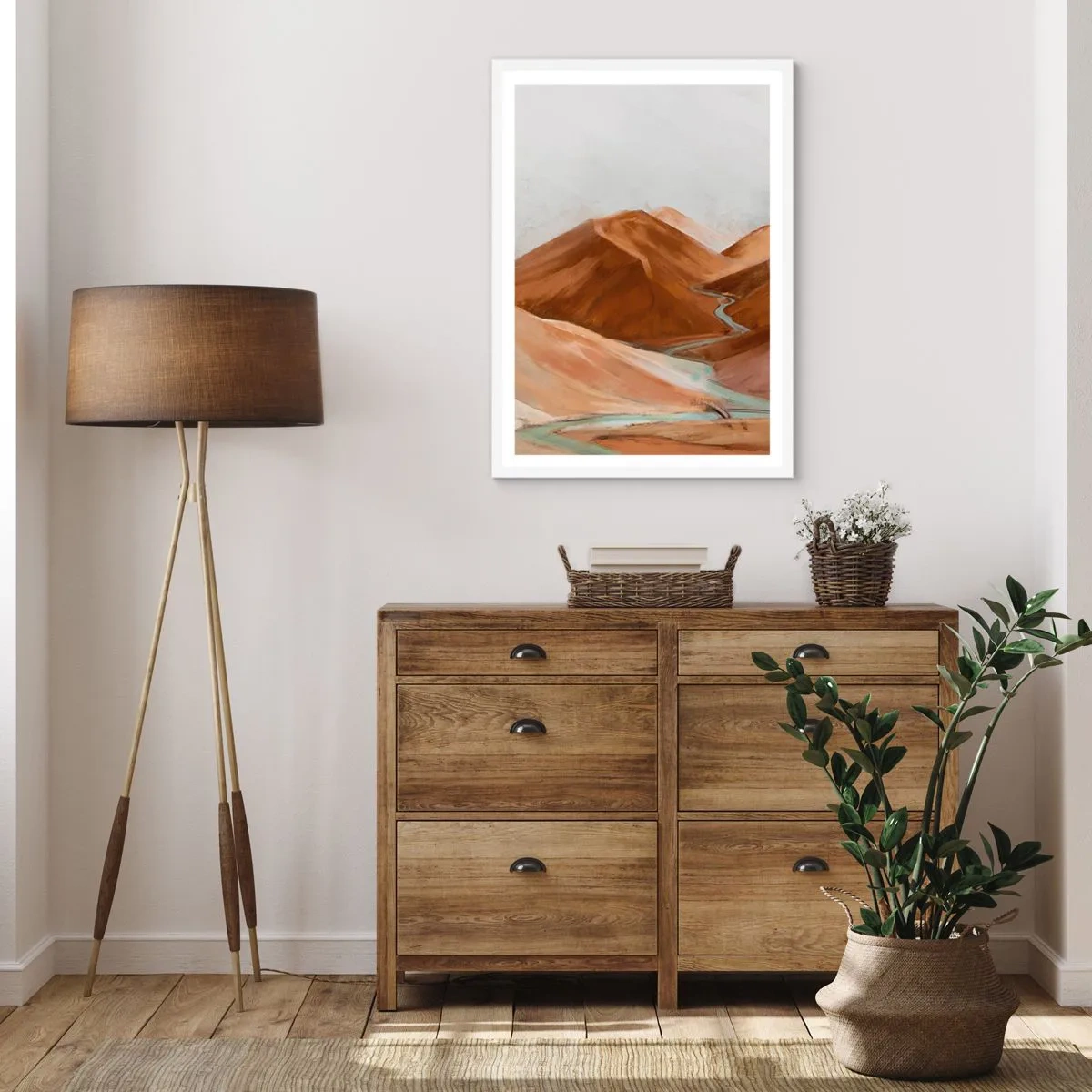 Poster in einem weißen Rahmen - Zur Quelle - 40x50 cm