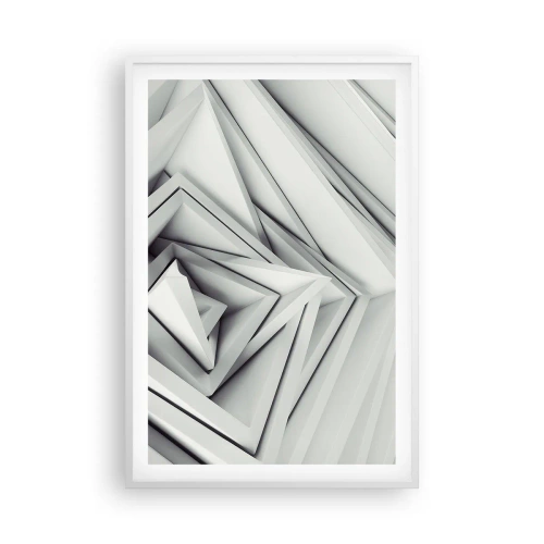Poster in einem weißen Rahmen - Spitzwinklige Knospen - 61x91 cm